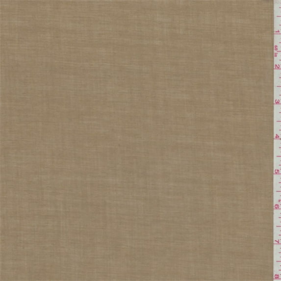 Cinnamon Brown Cotton Voile, Fabric By the Yard