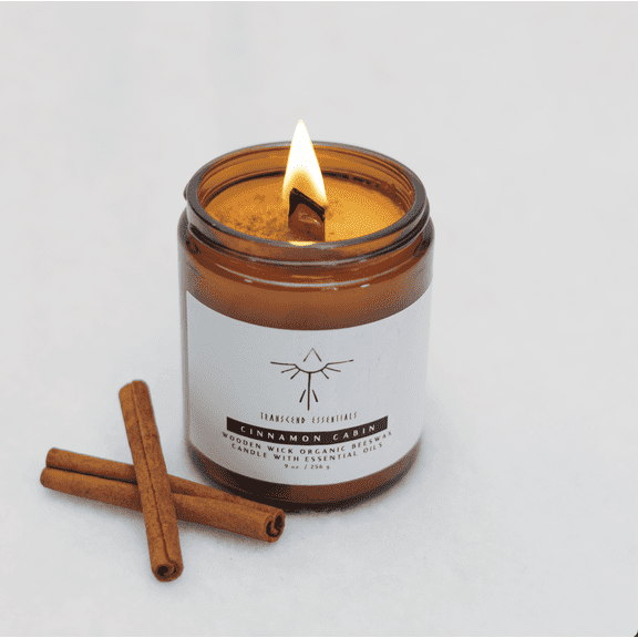 Cinnamon Cabin Organic Beeswax Candle