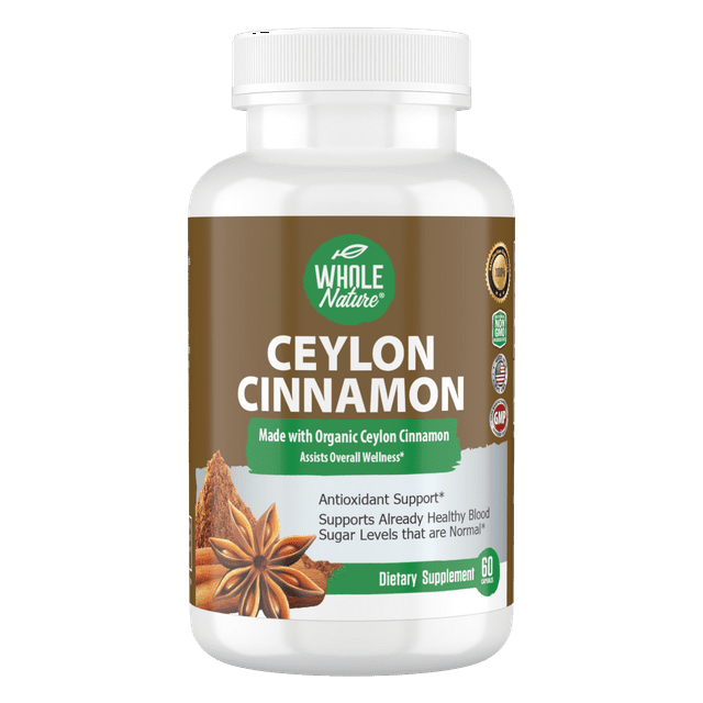 Cinnamon Capsules 1200mg, Made With Organic Ceylon Cinnamon Supplement
