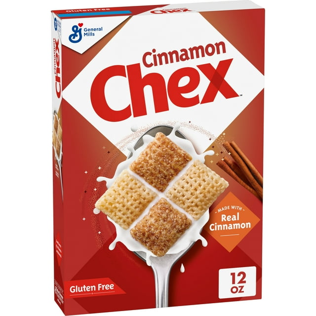 Cinnamon Chex Cereal, Gluten Free Breakfast Cereal, Made with Whole Grain, 12 oz