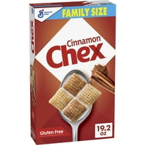 Cinnamon Chex Cereal, Gluten Free Breakfast Cereal, Made with Whole Grain, Family Size, 19.2 OZ