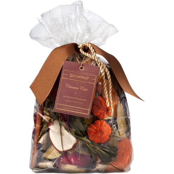 Cinnamon Cider Scented Potpourri Bag 14oz - Decorative Home Fragrance Sachet Dried Flowers, Long Lasting Room Air Freshener Deodorizer Perfect Fall Decoration or Catchall Bowl Filler Decor