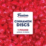 Cinnamon Discs Hard Candy - Bulk 1 Pound (Approx 75 Pieces) Individually Wrapped Red Cinnamon Candies - Holiday Bulk Cinnamon Candy