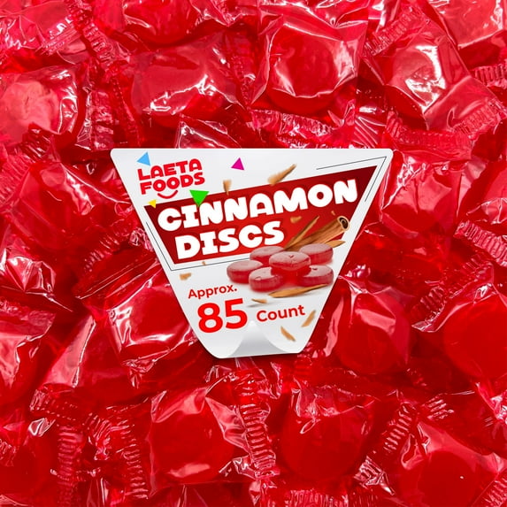 Cinnamon Discs Hard Candy ESF27 |1 Pound Bag - Approx. 85 Count | Individually Wrapped