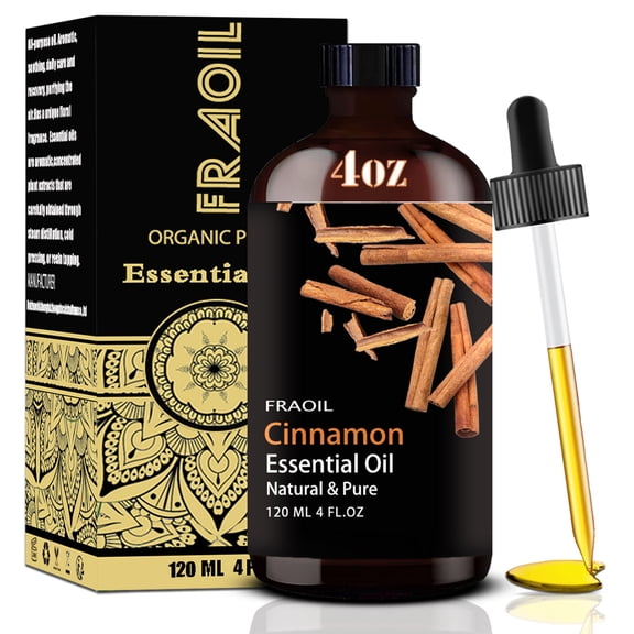 Cinnamon Essential Oil 4 Fl Oz 120ML for Diffuser Humidifier Yoga Cleaning DIY Candle Soap Making Perfume, Fragrance Gift