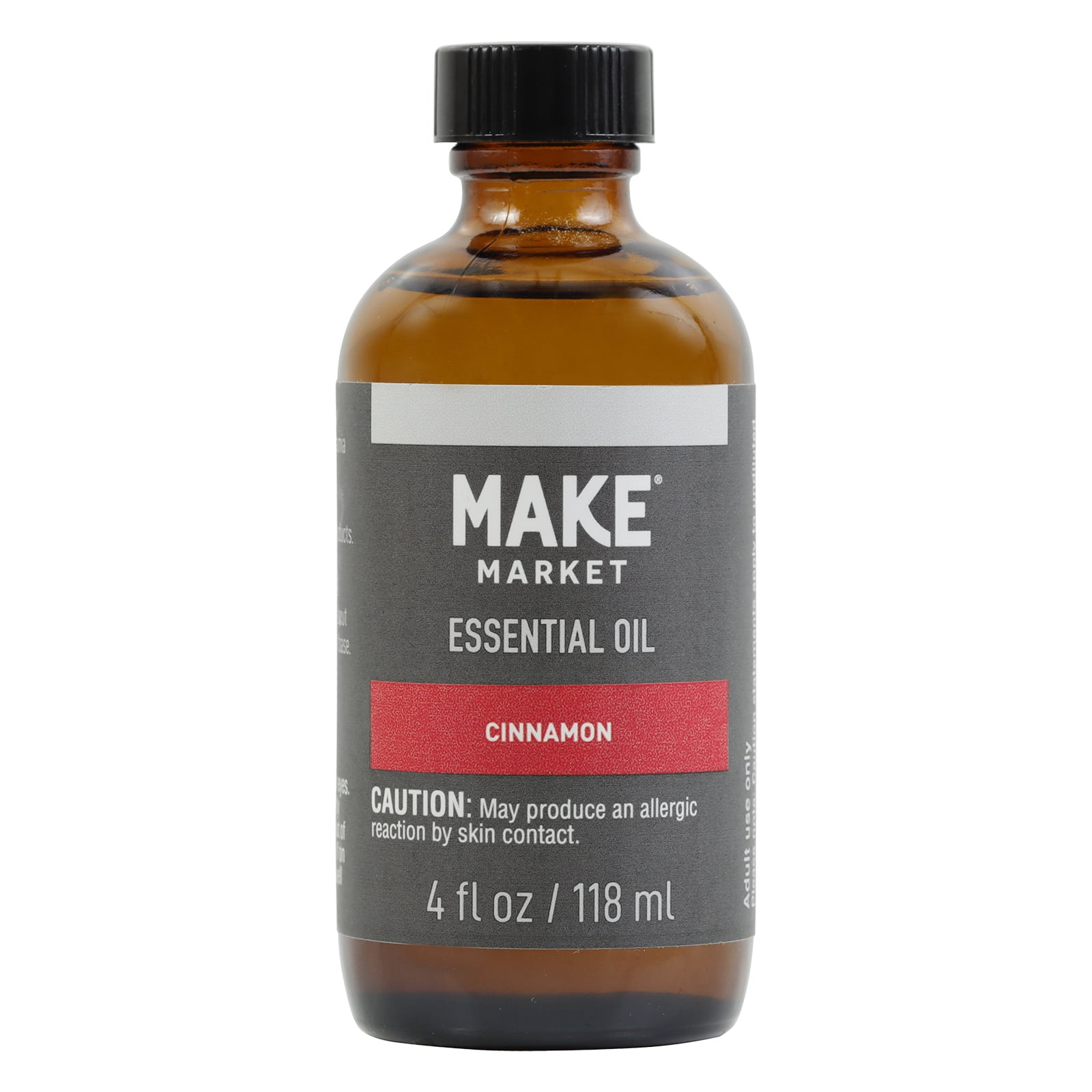 Cinnamon Essential Oil by Make Market – 4oz Bottles for DIY Soaps - Lotions & Body Care (Not for Lip Use) - Holiday Scented Oil - 12 Pack