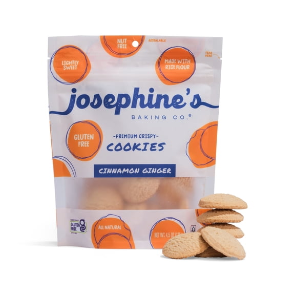Josephines Premium Cinnamon Ginger Crispy Cookies, Gluten-Free, 4.5 oz