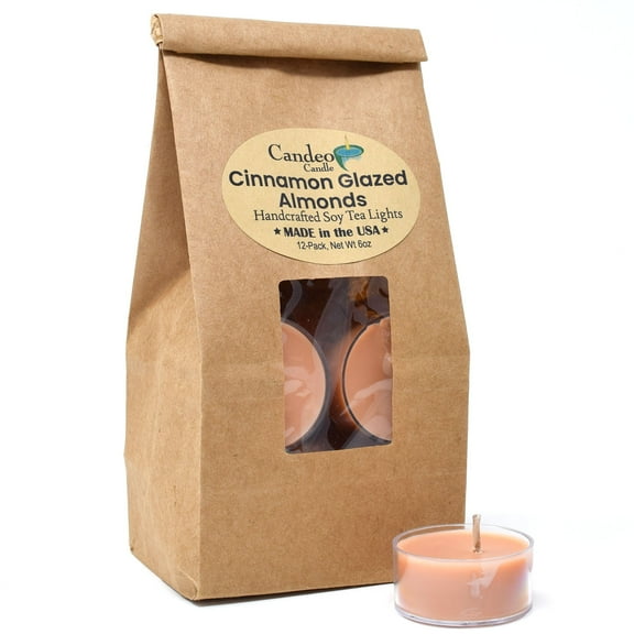 Cinnamon Glazed Almonds, Soy Tea Light 12-Pack