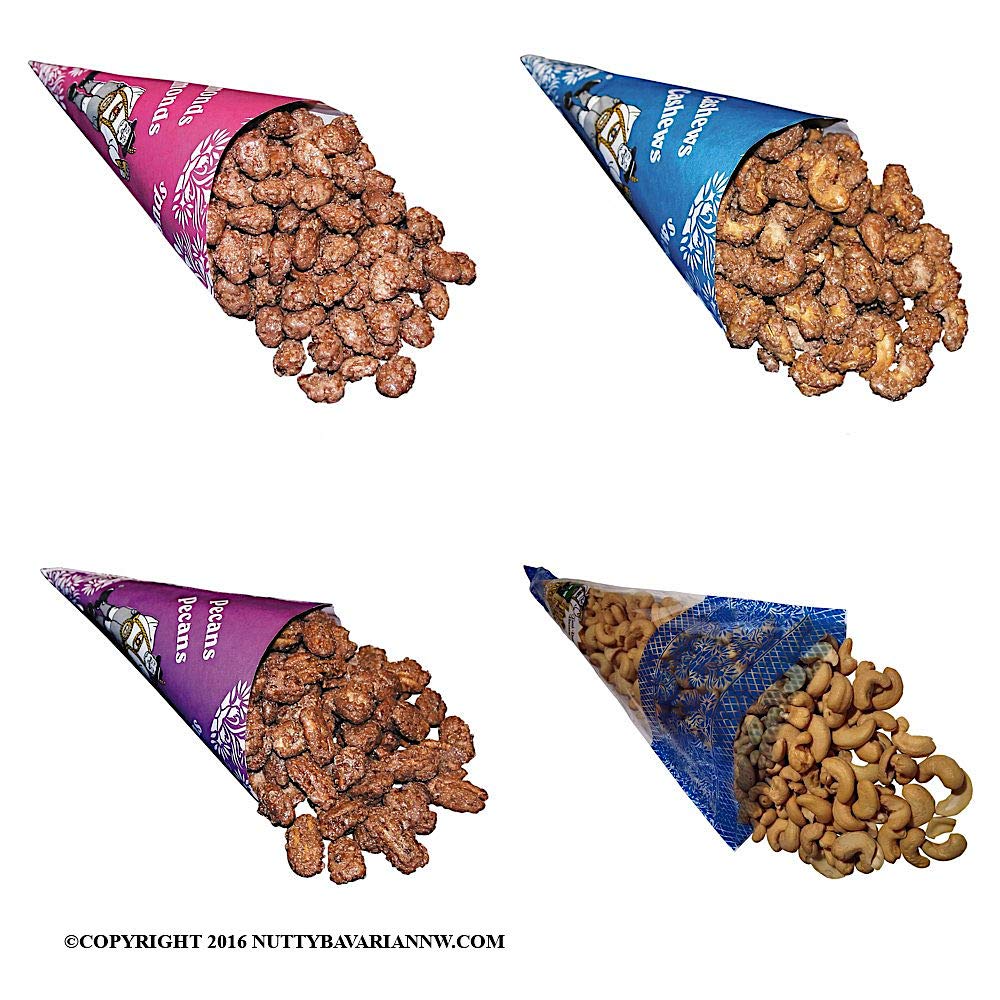 Cinnamon Glazed Roasted Almonds, Cashews, Pecans, And Lightly Salted