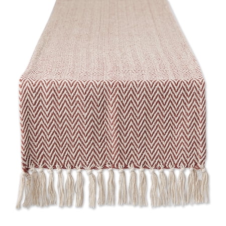 Cinnamon Handloom Chevron Table Runner 15x108