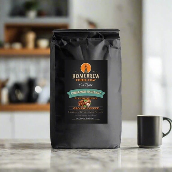 Cinnamon Hazelnut (Flavored) coffee, 12 oz., 1 lb., 2 lbs., Ground or Whole Bean