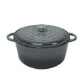 thumbnail image 1 of Cinnamon Home 5 Quart Enameled Cast Iron Round Dutch Oven with Lid - Gray - Kitchen Pots and Cookware, 1 of 6