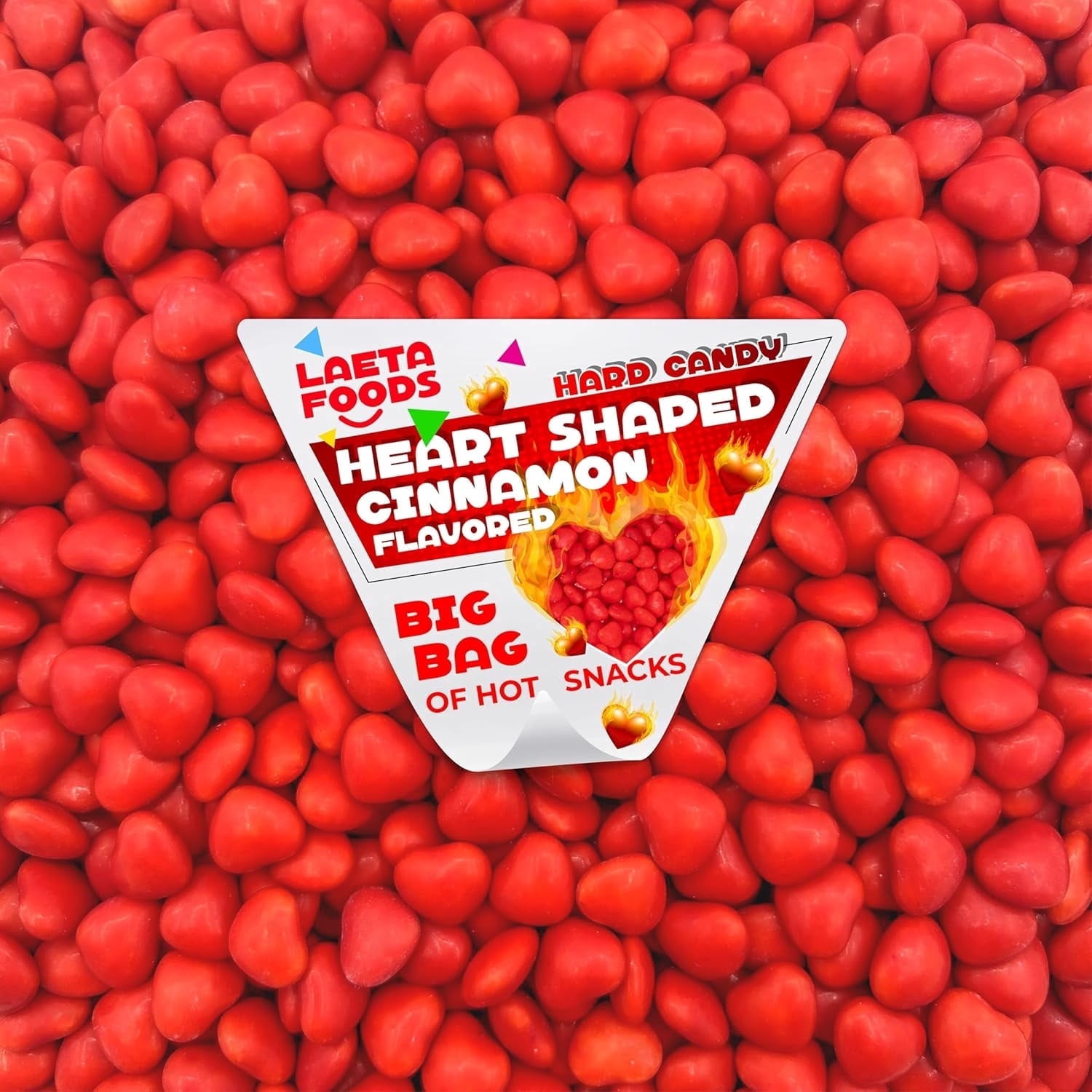 Cinnamon Hearts  Hard Candy (3 Pound Bag)
