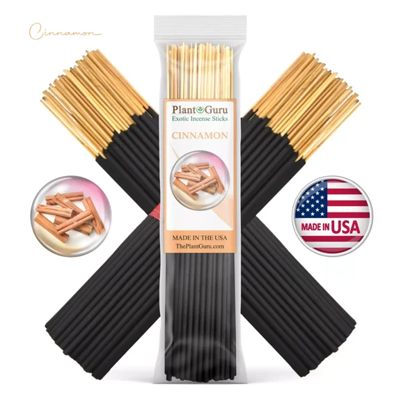 Cinnamon Incense Sticks 7" Bulk - 1 Bundle 85 to 100 Sticks - Smooth and Clean Long Burn Time, 30 to 45 Minutes.