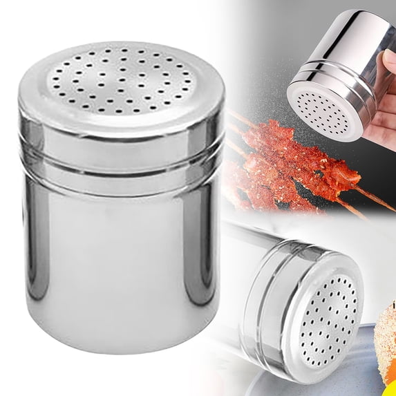 Cinnamon Jar Flour Sieve 9Cm/ Powdered Sugar Shaker Duster With Handle Shakers For Coffee Bars Mesh Duster