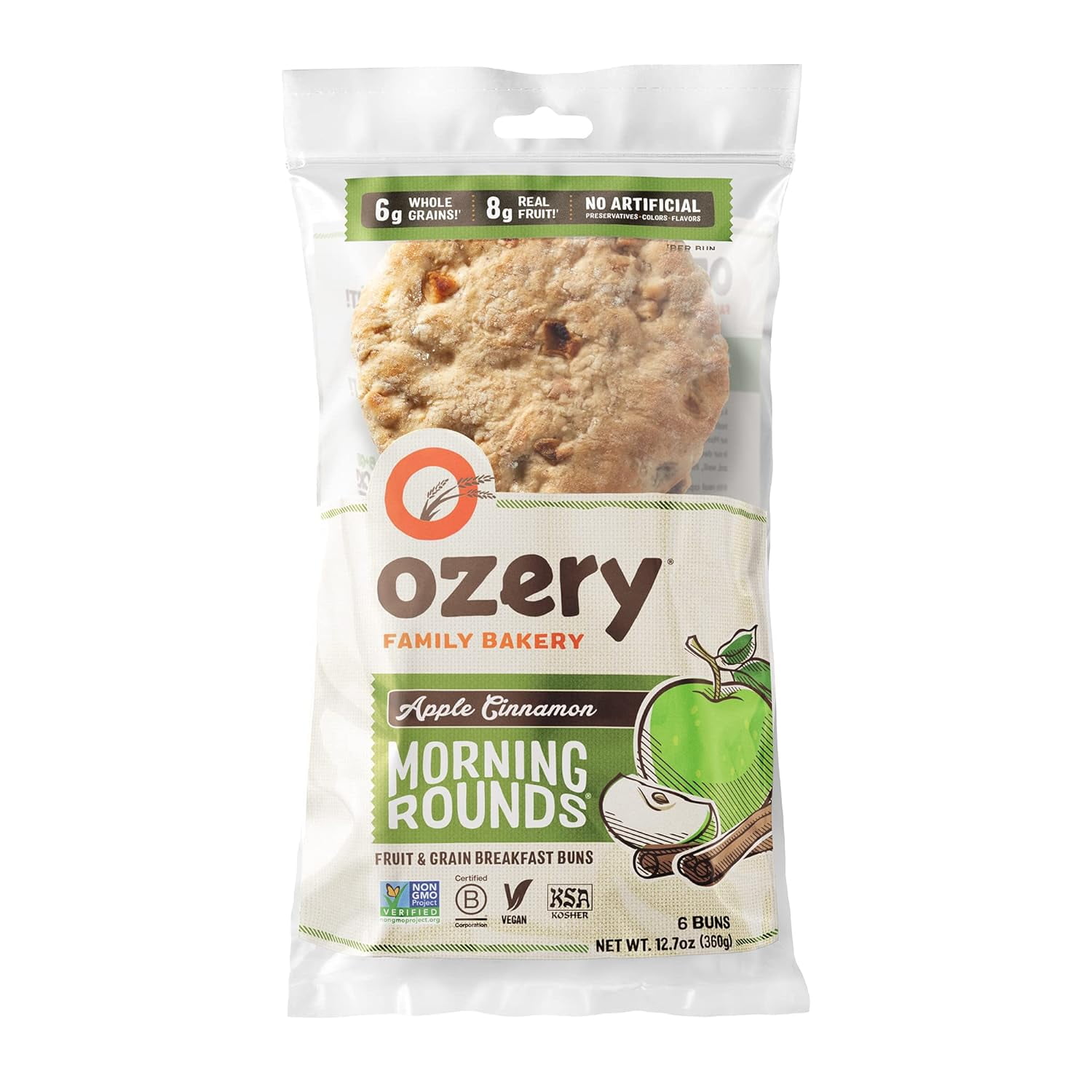 Cinnamon Morning Rounds, Allergen , Vegan, Made with Real Fruit