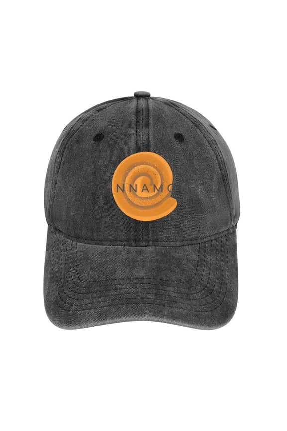 Cinnamon Roll Charcoal Baseball Cap for Men Women, Adjustable Snapback Hats Cotton Hat