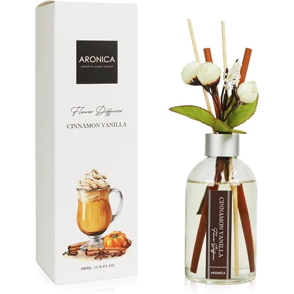 Cinnamon Scent Diffuser Kitchen, Office Decorations Cinnamon Vanilla Scent Flower Reed Diffuser, Christmas Room Stick Scent, Work Cubicle Scent, Korean Kitchen Window Decor, Air Freshener