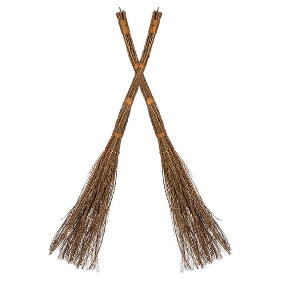 Cinnamon Scented Broom (2-Pack) - 36" Heather Broom - Holiday Decor