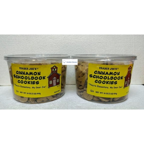 Cinnamon Schoolbook Cookies 16oz 454g (Two Containers)