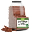 Cinnamon Sticks Whole Bulk 3 LB Jar 2.75 Inch Cut With Strong Aroma