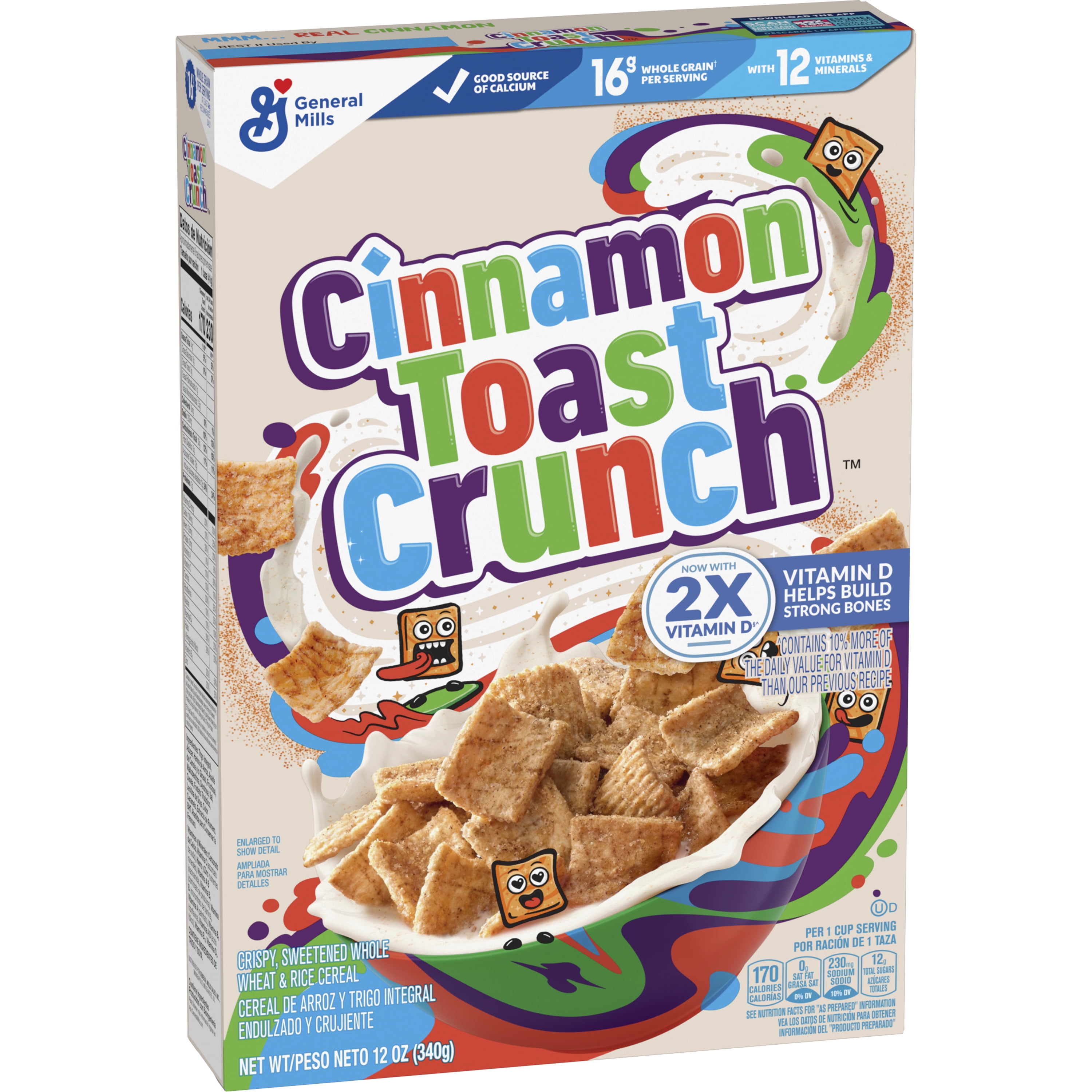 Cinnamon Toast Crunch Breakfast Cereal, Crispy Cinnamon Cereal, 12 oz
