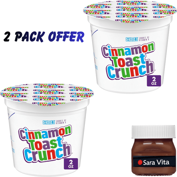 Cinnamon Toast Crunch Breakfast Cereal Cup, Single Serve Cereal, 2 oz
