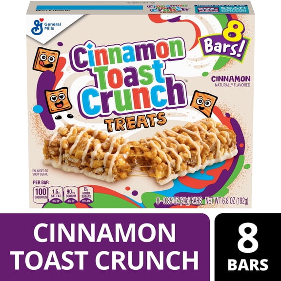 Cinnamon Toast Crunch Cereal Treat Bars, Snack Bars, 8 Count, 6.8 oz