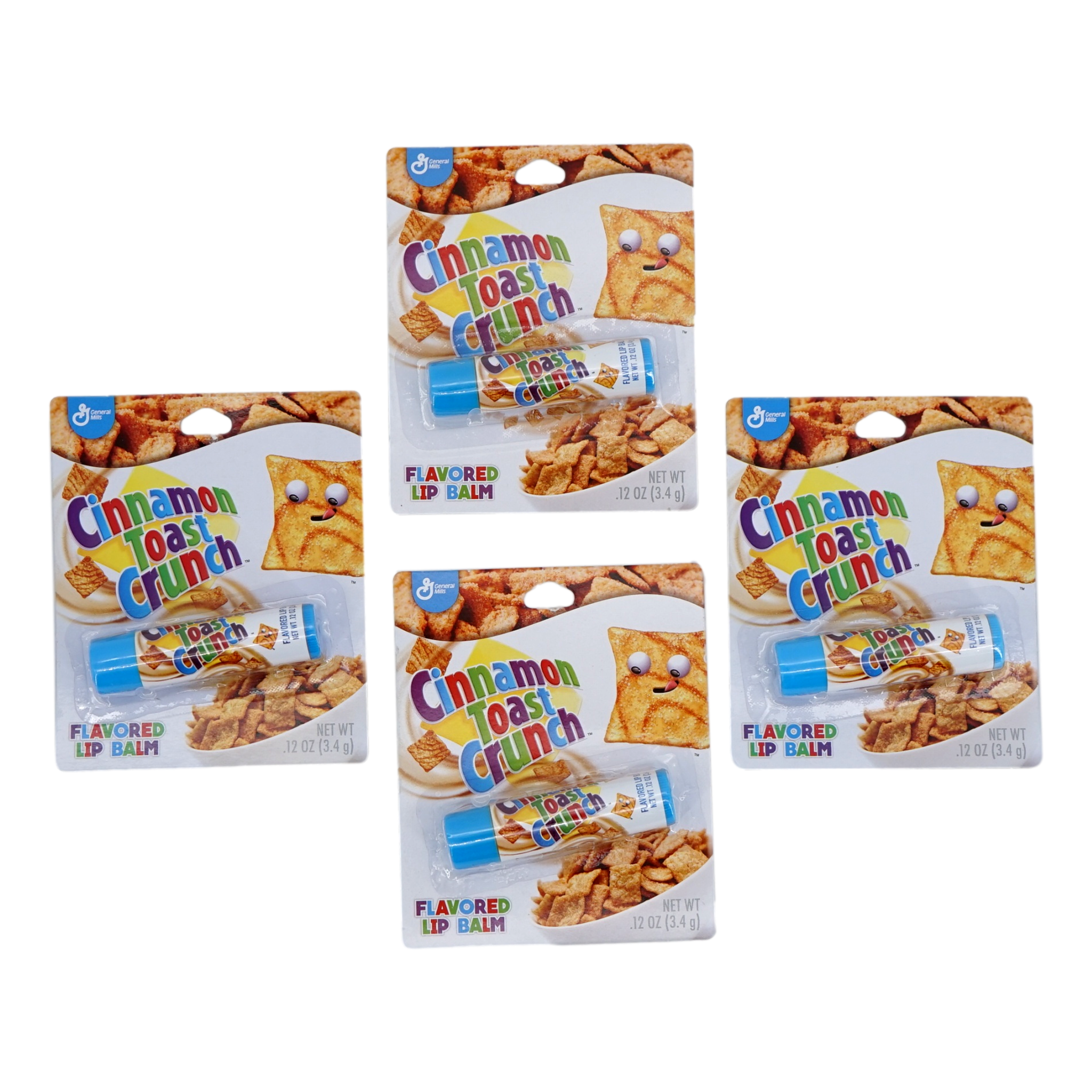 Cinnamon Toast Crunch Lip Balms (4 Pack, 0.12 oz ea) Breakfast Cereal Flavored Lip Balm Tubes - image 1 of 4