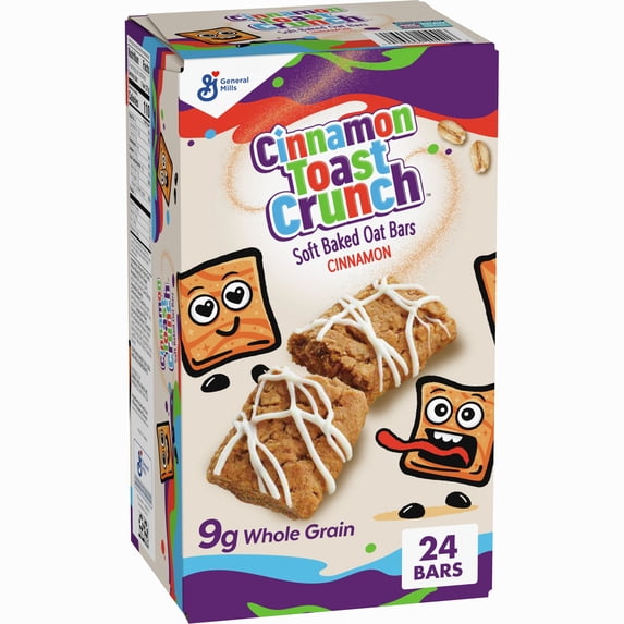 Cinnamon Toast Crunch Soft Baked Oat Bars, Chewy Snack Bars, 24 ct