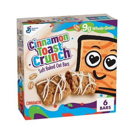 Cinnamon Toast Crunch Soft Baked Oat Bars, Chewy Snack Bars (Pack of 10)