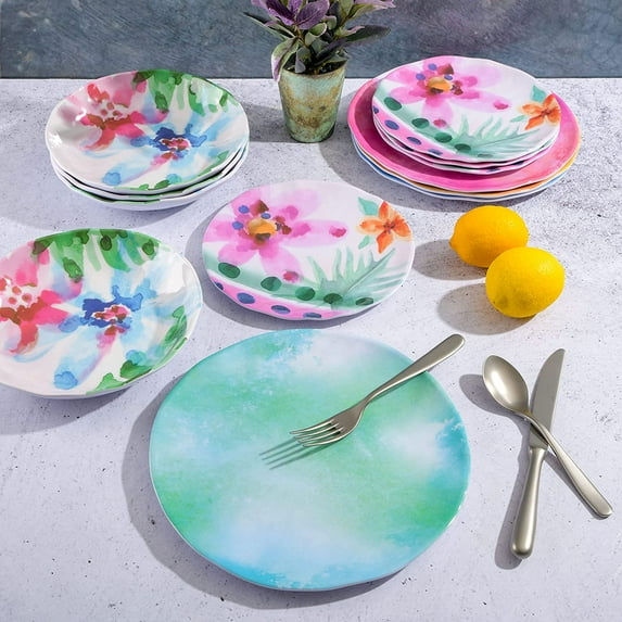 Cinnamon Twist Melamine Dinnerware Set for 4, 12 Piece