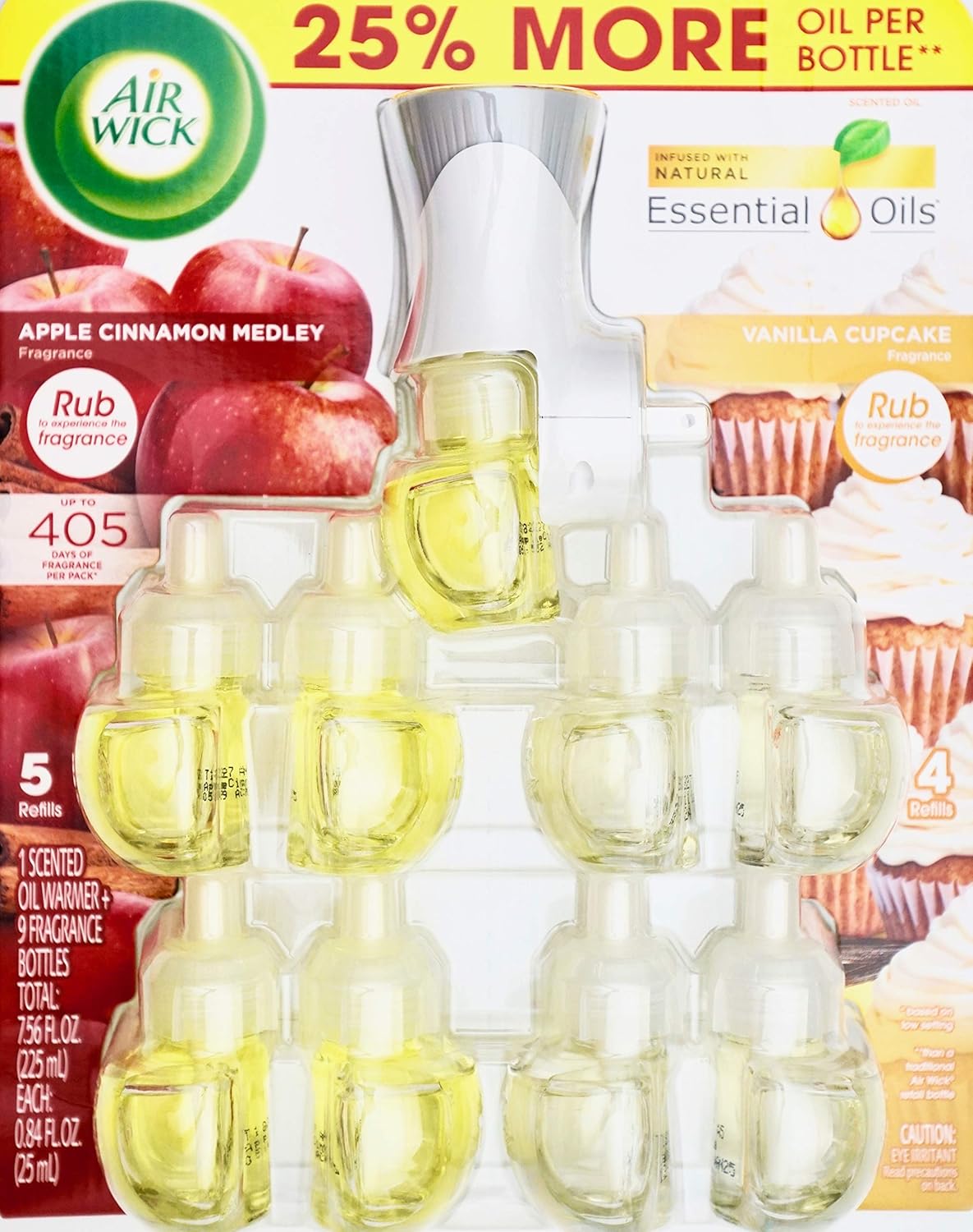 Cinnamon Vanilla Cupcakes, 9 Scented Oil Refills 1 Warmer