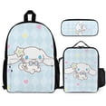 thumbnail image 1 of Cinnamoroll 3 Pcs Backpack Set With Lunch Bag And Pencil Case Casual Bookbag Lunch Box Pencil Box, 1 of 6