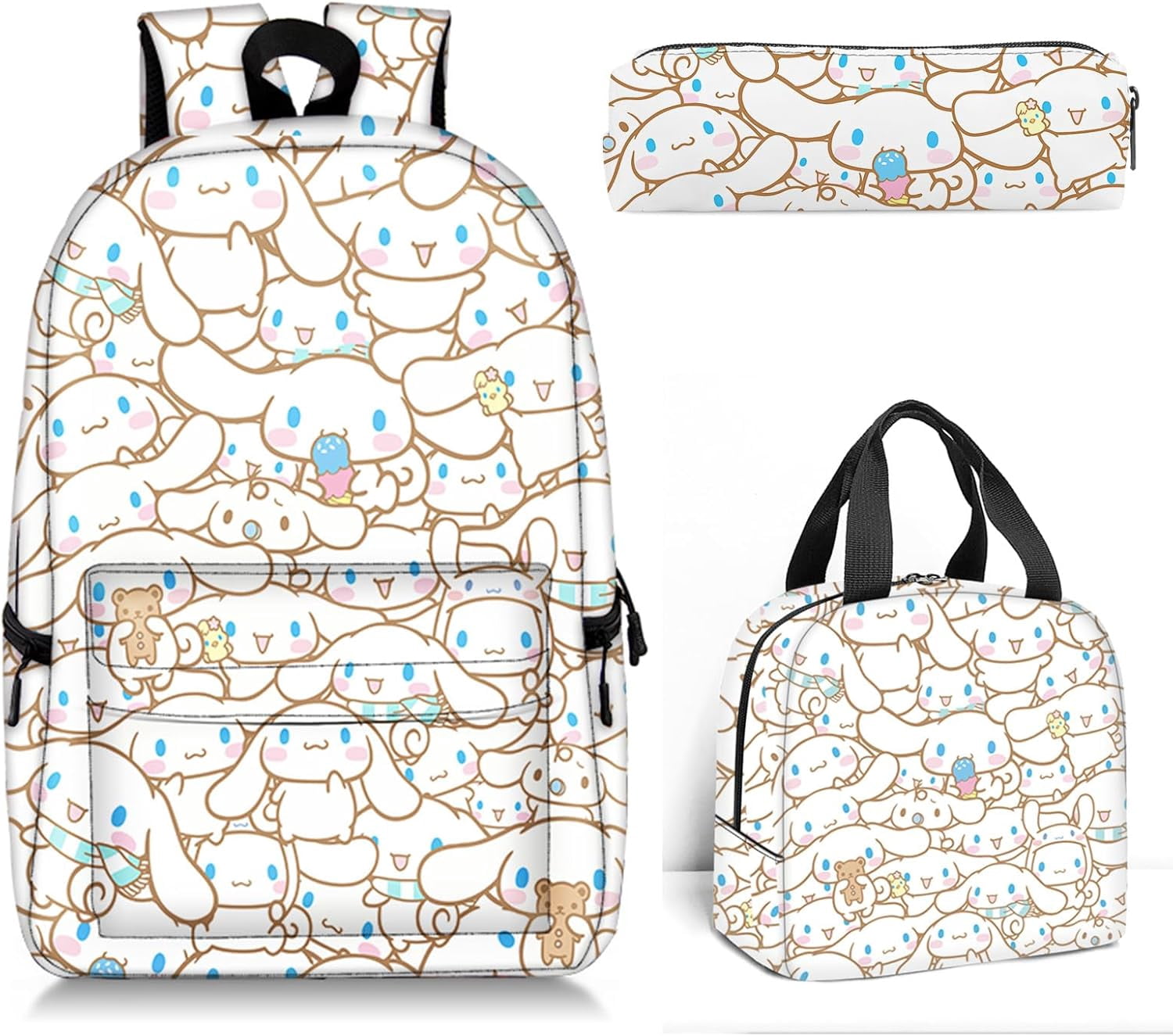 Cinnamoroll Backpack 3pcs Backpack Set School Bag with Lunch Box Pencil
