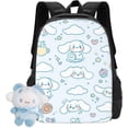 thumbnail image 1 of Cinnamoroll Backpacks Lightweight Canvas Laptop Backpacks For Hinking/Sports/Travel - Gift For Cartoon Fans With Keychain, 1 of 5
