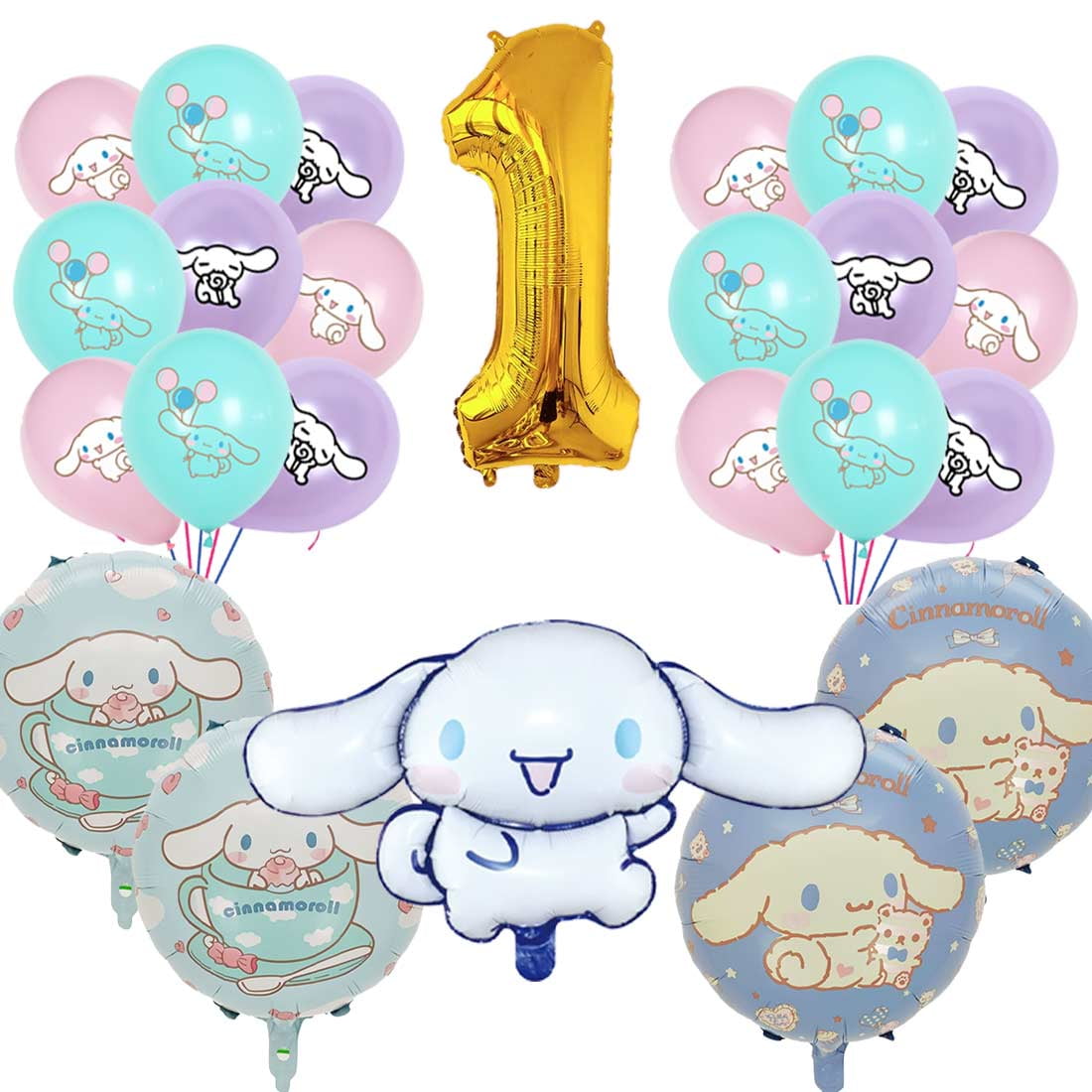 Cinnamoroll Balloons Party Supplies 1st Big Number Decorations Decor ...