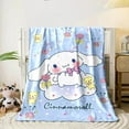 Cinnamoroll Blanket Cartoon Print Flannel Office Soft Fluffy Shawl