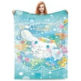 Cinnamoroll Blanket Lightweight Throw Blanket Flannel Fleece Microfiber Plush Bed Blanket Super