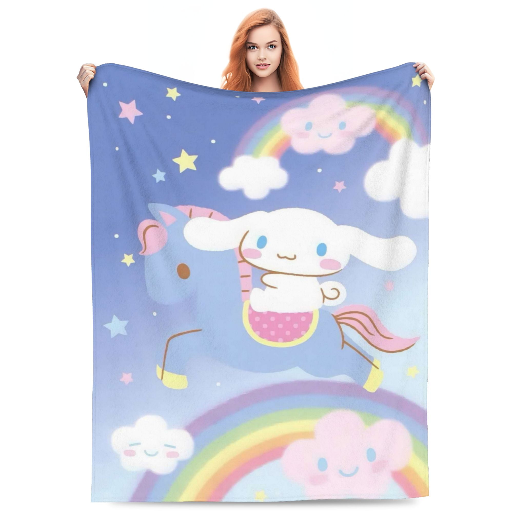 Cinnamoroll Blanket Lightweight Throw Blanket Flannel Fleece Microfiber Plush Bed Blanket Super