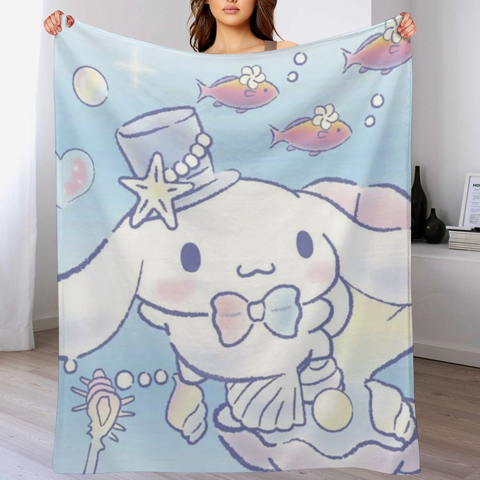 Cinnamoroll Blanket Super Soft Flannel Throws for Bed Sofa Camping