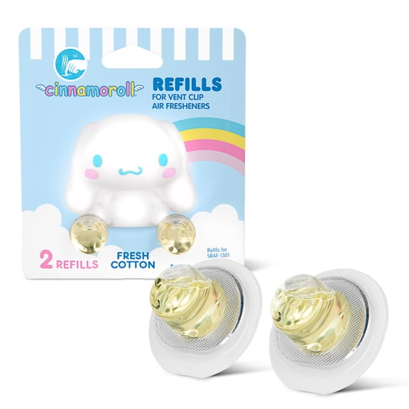 Cinnamoroll Car Air Freshener Refills 2-pack - Fresh Cotton Scent - Cute and Long-Lasting