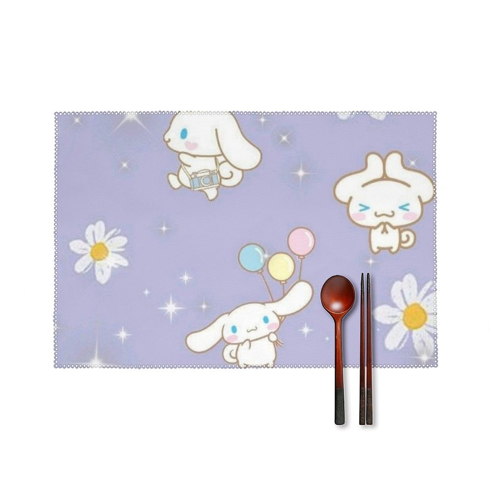 Cinnamoroll Cartoon Anime Placemats 100% Canvas 12x18 Inch, Dining ...