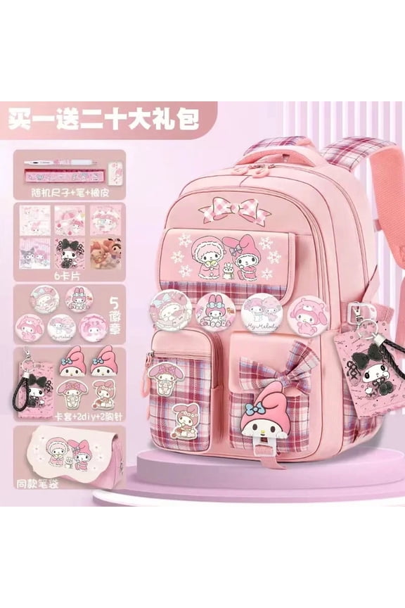 Cinnamoroll Cartoon Kuromi Bag Burden Reduction Lightweight High Capacity Backpack