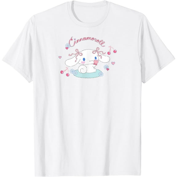 Cinnamoroll Cherry Love Cute DTG Print Unisex T-Shirt