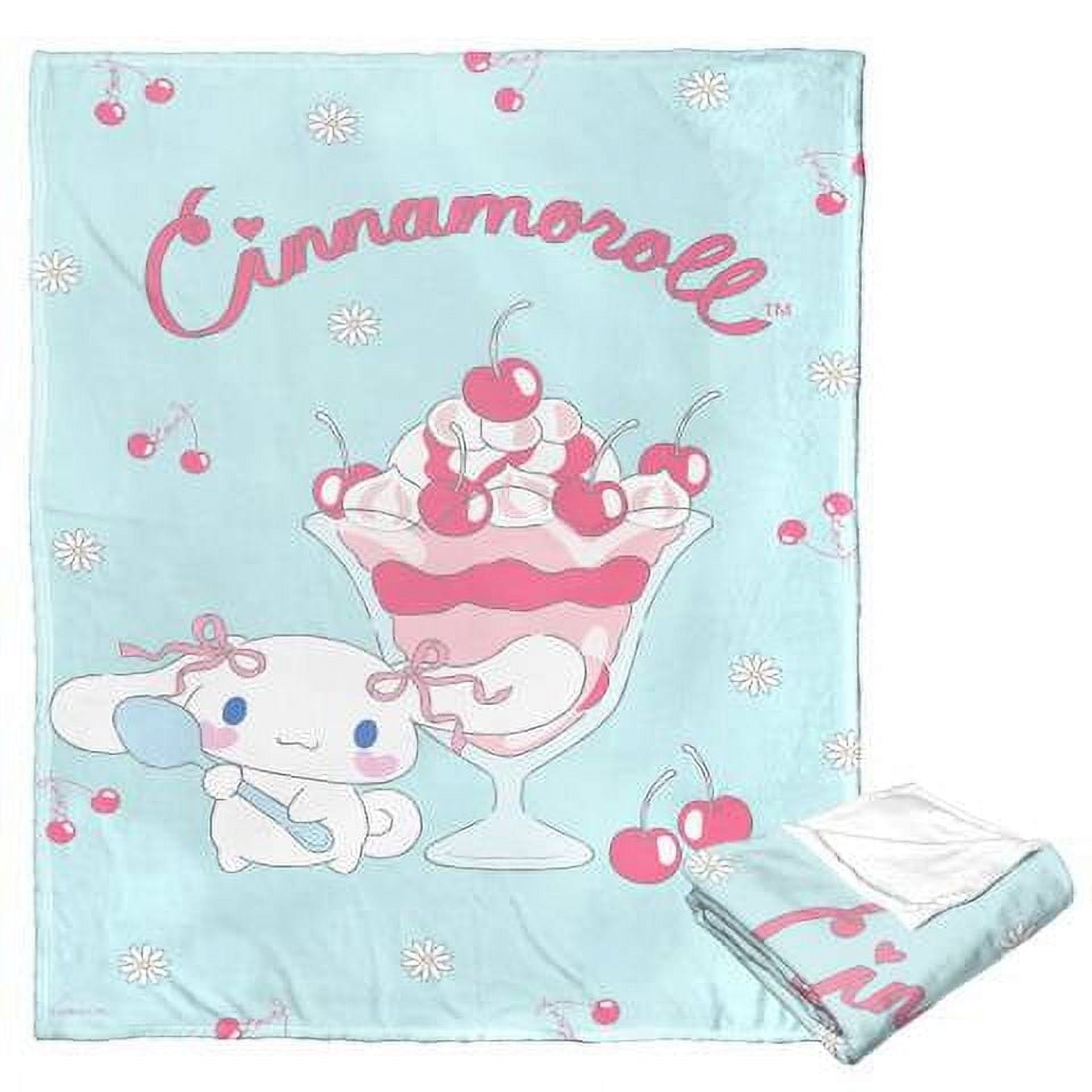 Cinnamoroll Sweet as Strawberries Sanrio Kids Silk Touch Throw
