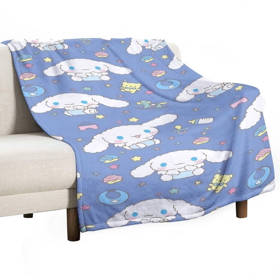 Cinnamoroll Cinnamon Theme Anti-Pilling Flannel Blanket Soft Lightweight Plush Fuzzy Cozy Luxury Blanket for Home and Kitchen Use  Perfect for Kids and Adults 30"*40"