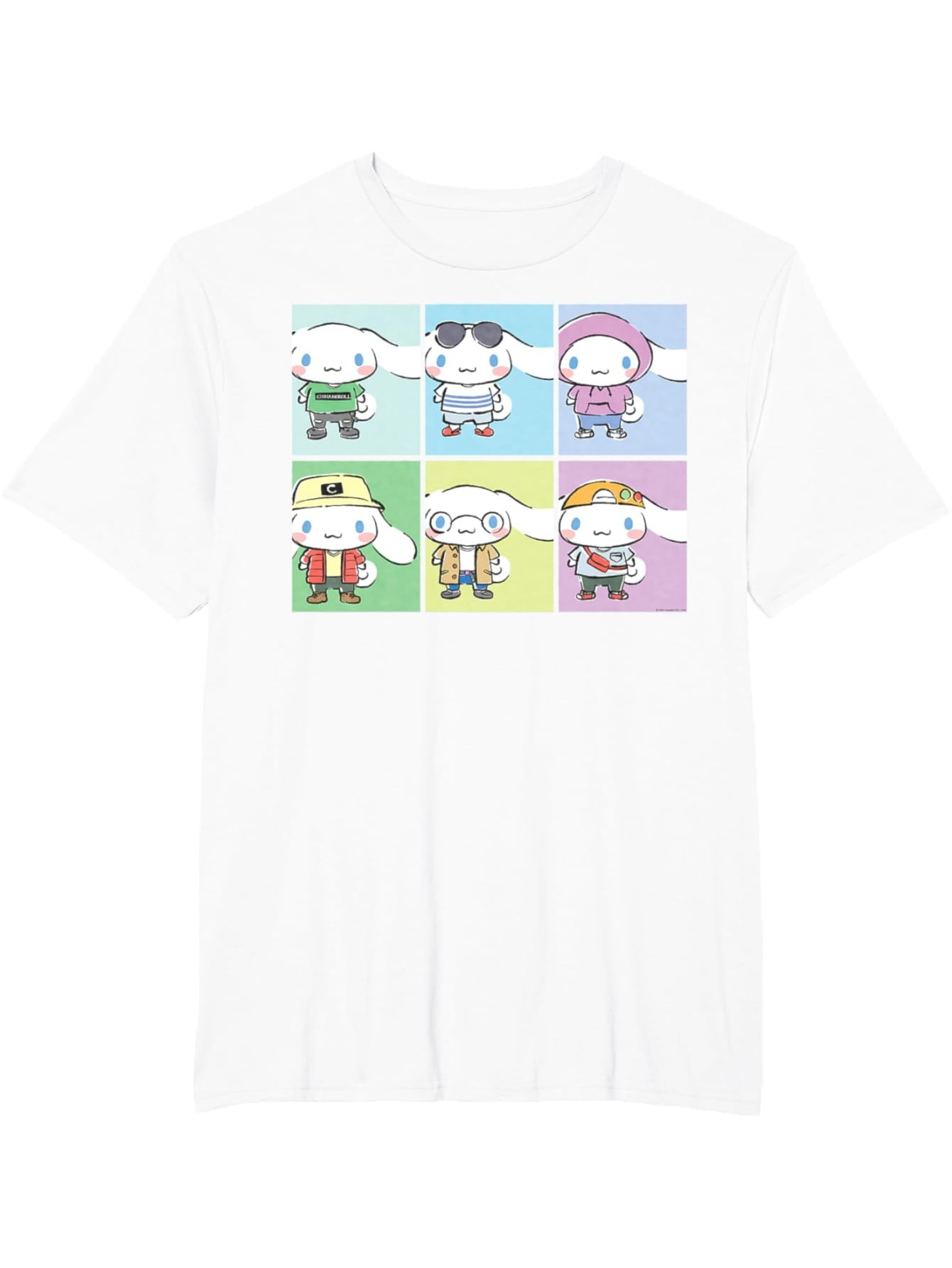 Cinnamoroll Collection Streetwear Squares Girls T-Shirt Tee Top ...