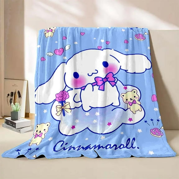 Cinnamoroll Cozy Flannel Throw Blanket for Couch Cinnamoroll Soft Warm Blanket Decoration
