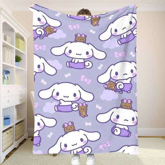Cinnamoroll Cozy Flannel Throw Blanket for Couch Cinnamoroll Soft Warm Blanket Decoration
